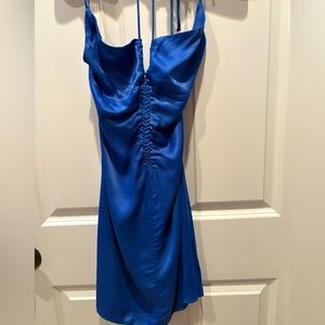 Zara Blue Satin Dress